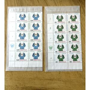 VTG Stamps U.N. GENEVA #67-68, 1977, SECURITY COUNCIL, INSC. BLKS/10,